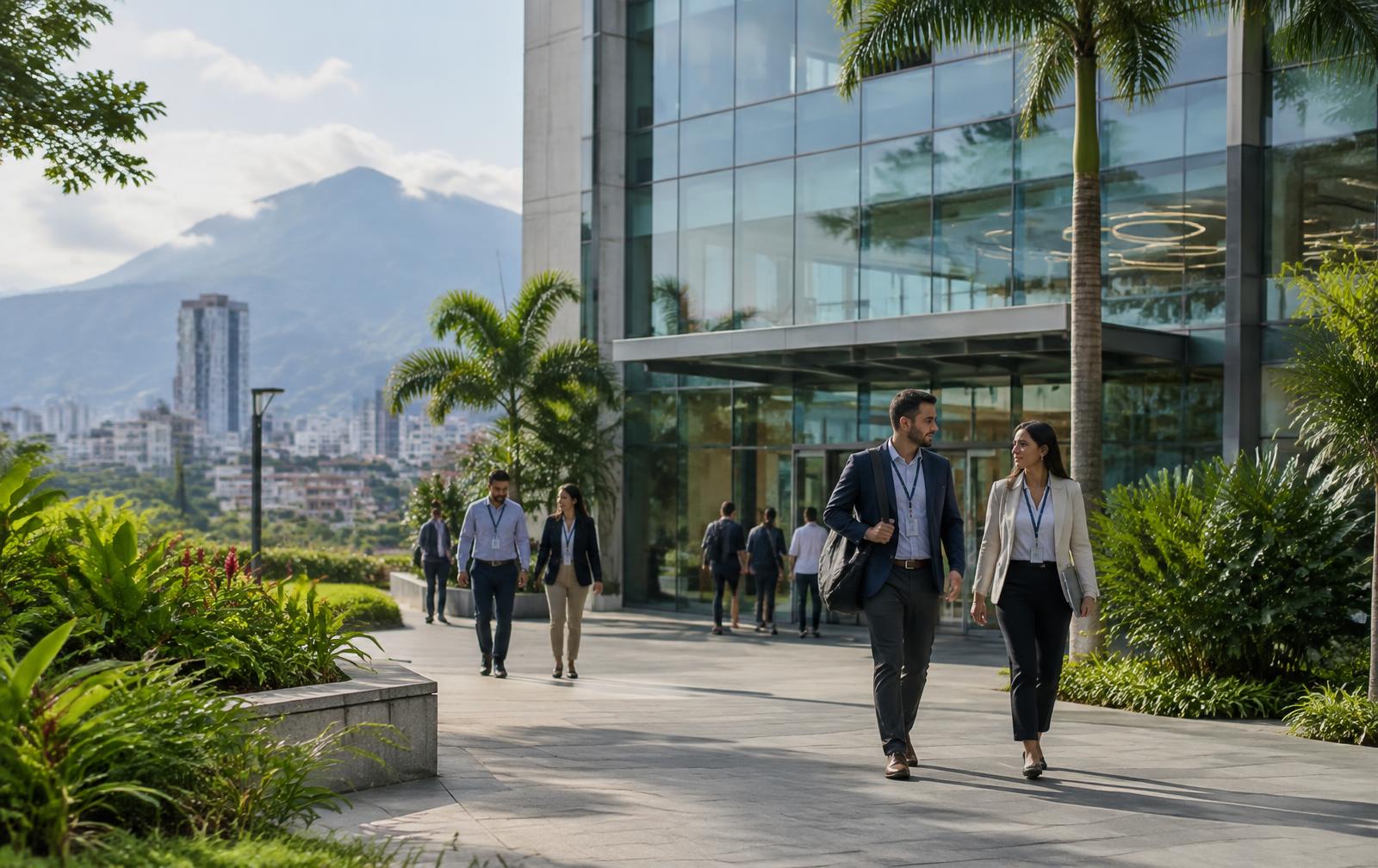 Edificio institucional moderno en Costa Rica